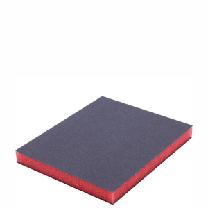 Губка абразивная двусторонняя VOLCA Super Fine Grit 600 (красная) 120мм x 100мм x 12мм